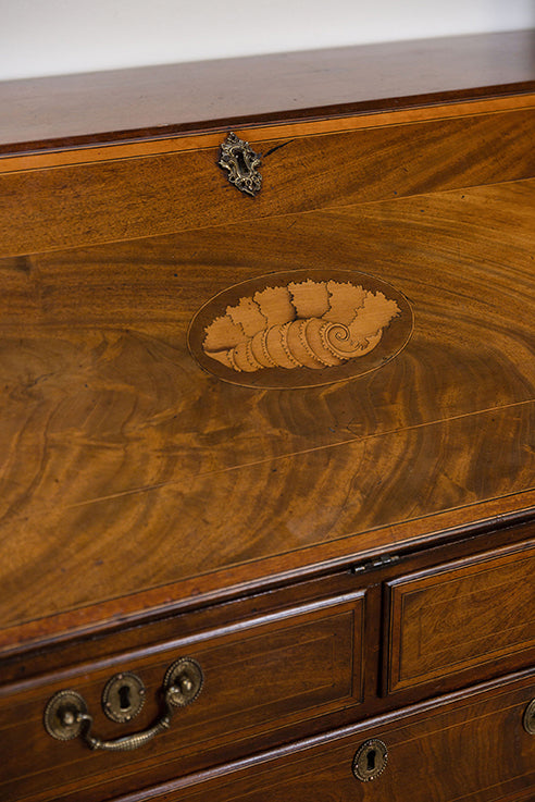 George III Mahogany Inlaid Secretary
