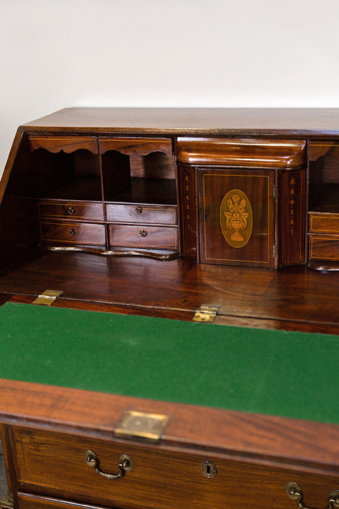 George III Mahogany Inlaid Secretary
