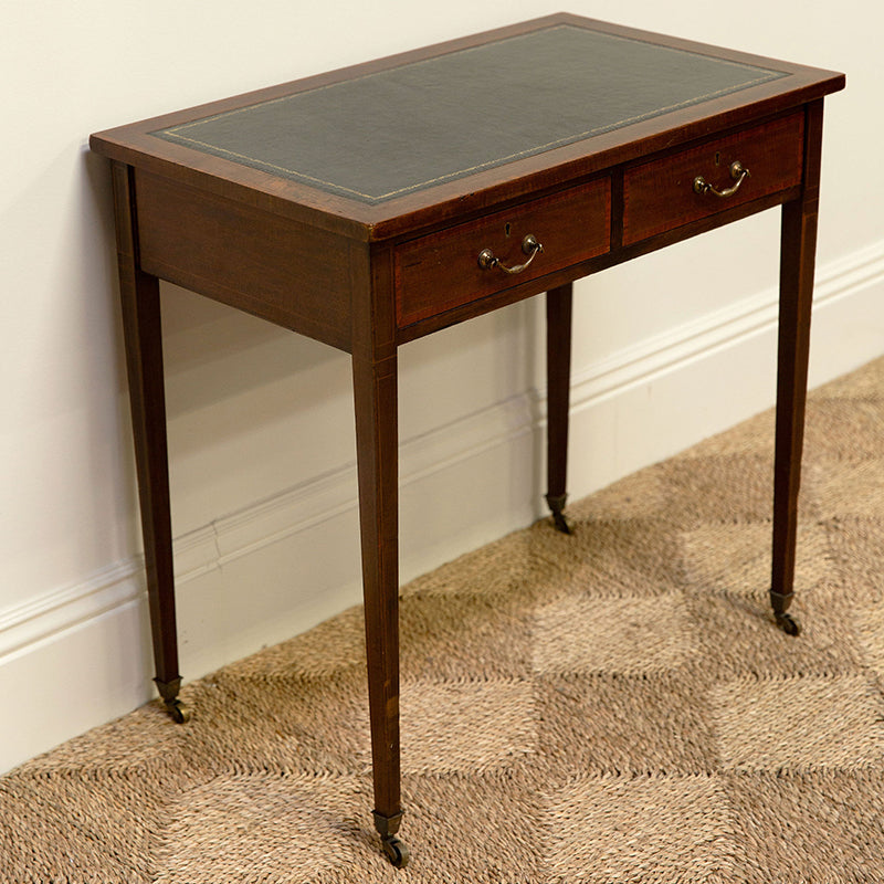 Edwardian Mahogany 2-drawer writing table