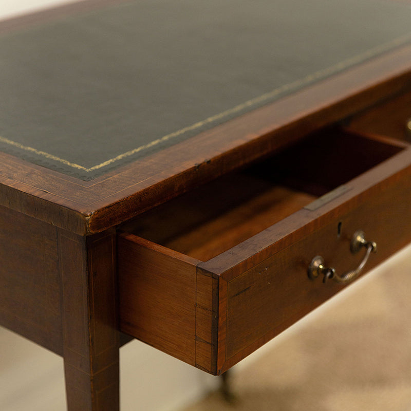 Edwardian Mahogany 2-drawer writing table