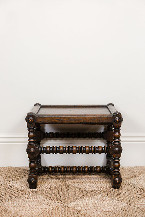 Victorian Oak Side Table/Bench