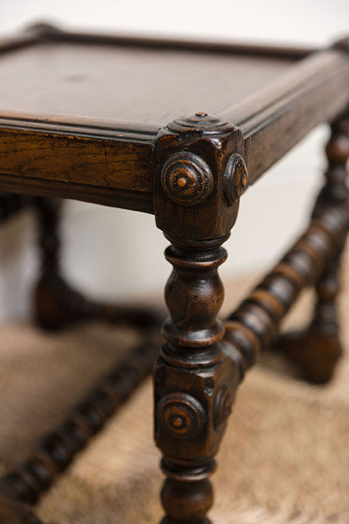 Victorian Oak Side Table/Bench