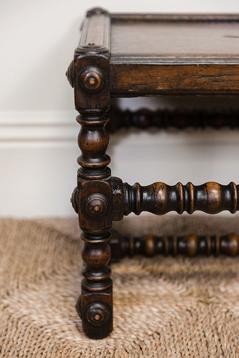 Victorian Oak Side Table/Bench