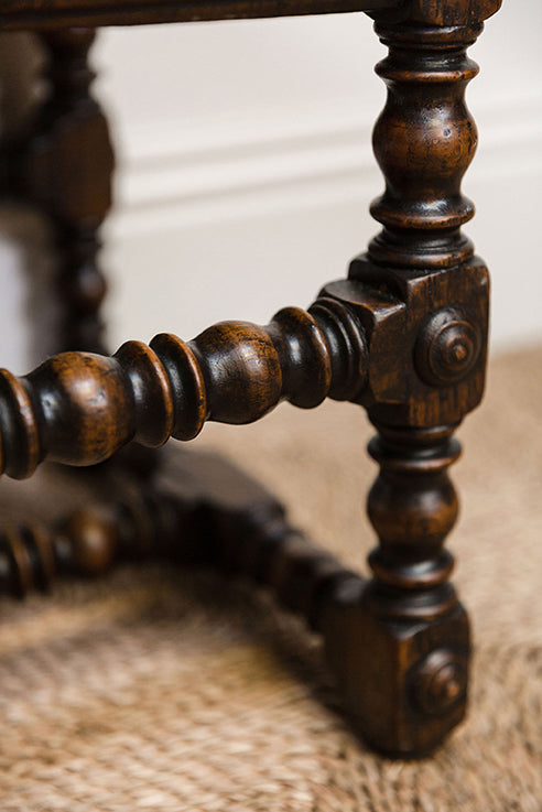 Victorian Oak Side Table/Bench