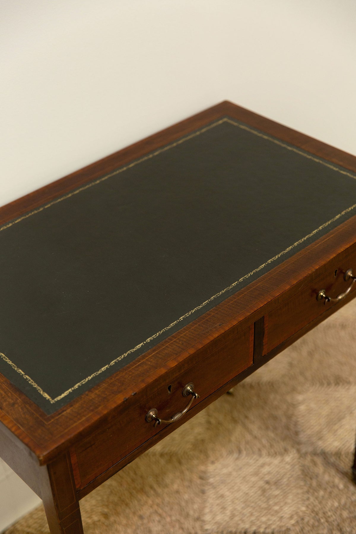 Edwardian Mahogany 2-drawer writing table