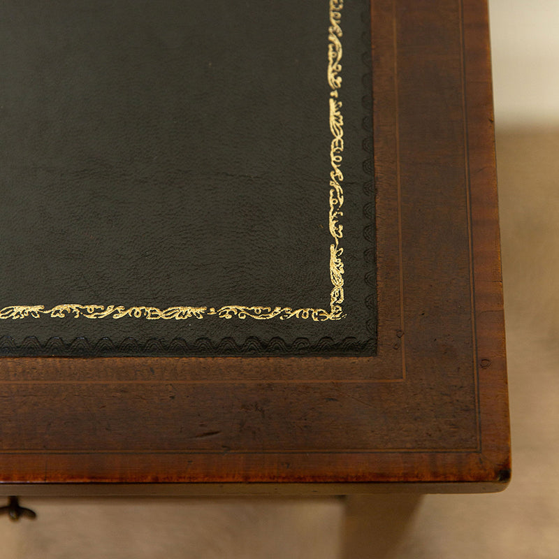 Edwardian Mahogany 2-drawer writing table