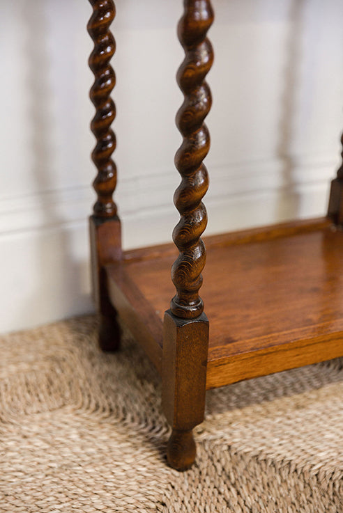 Barley Twist Oak Side Table