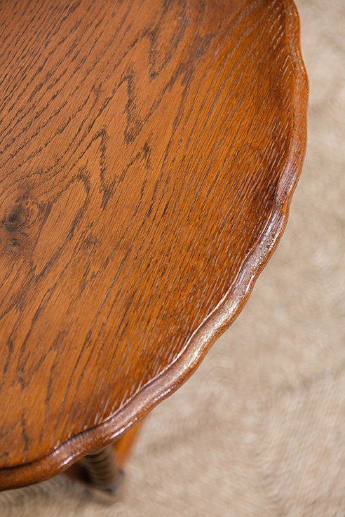 Barley Twist Oak Side Table