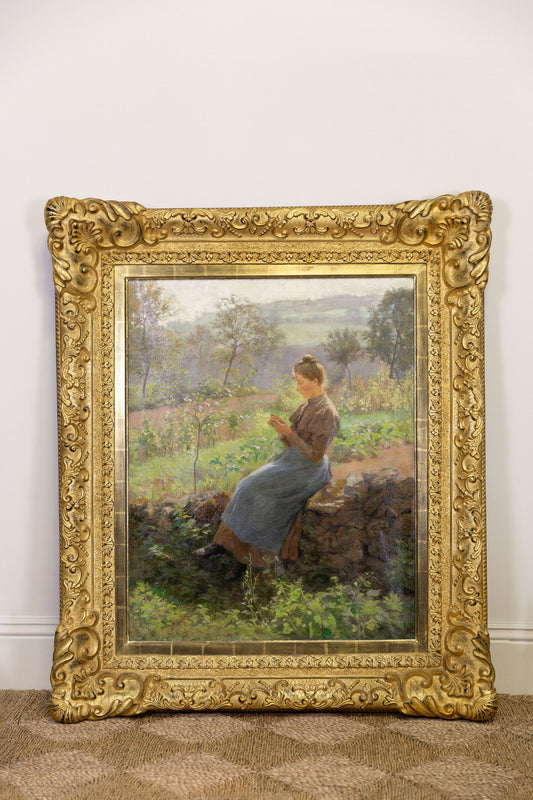 Young Woman Knitting