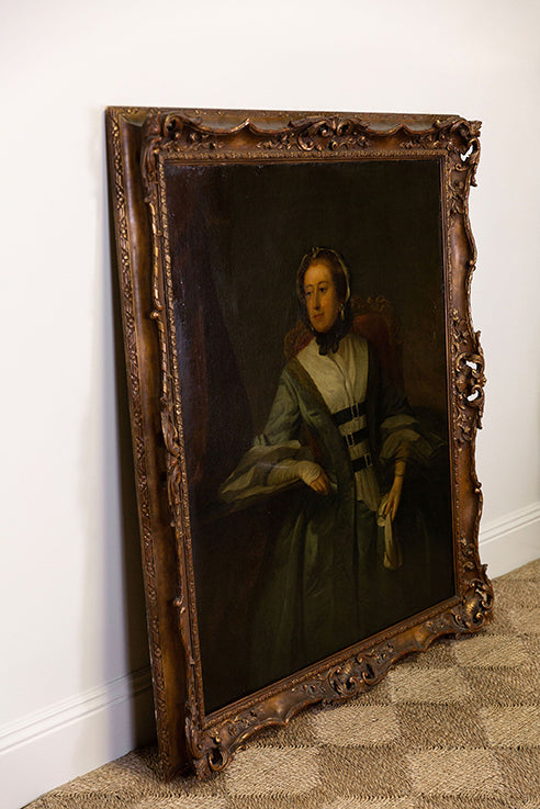 Portrait of a Lady in Grey-Green Silk
