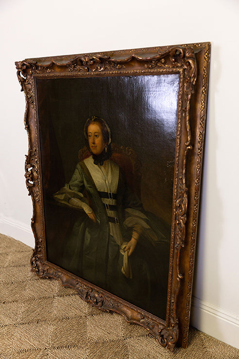 Portrait of a Lady in Grey-Green Silk