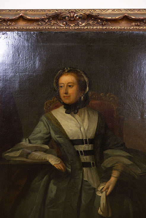 Portrait of a Lady in Grey-Green Silk
