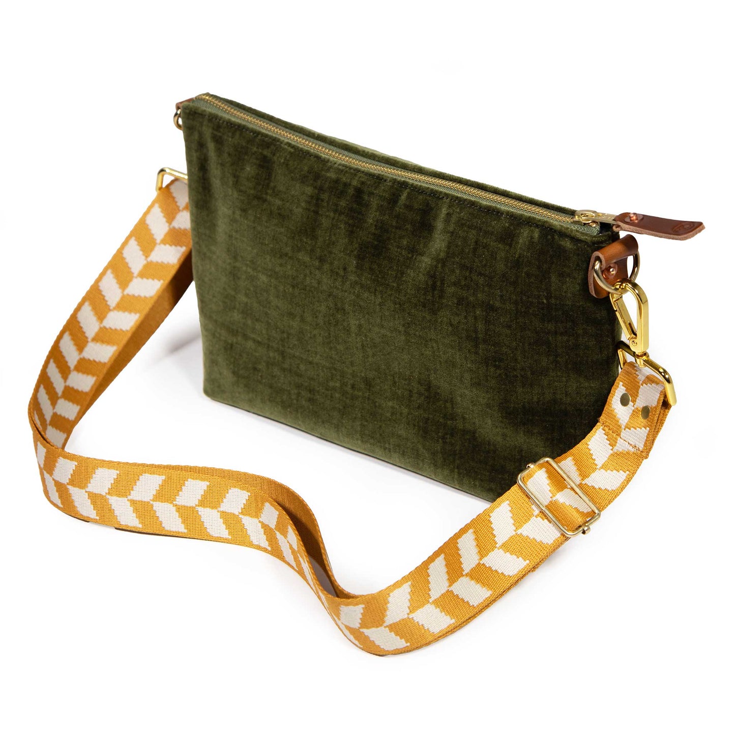 Everyday Velvet Clutch- Dark Olive