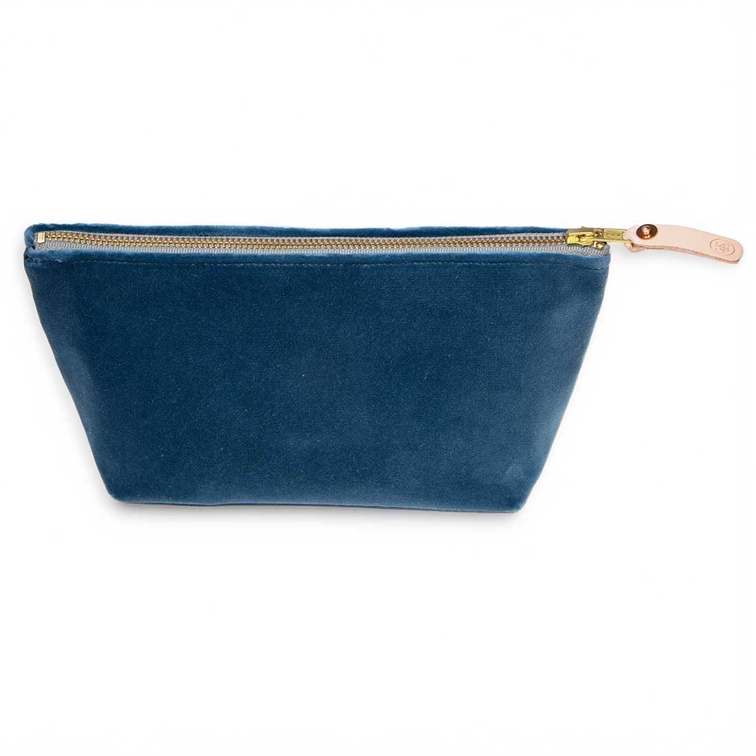 Velvet Travel Clutch- Ocean