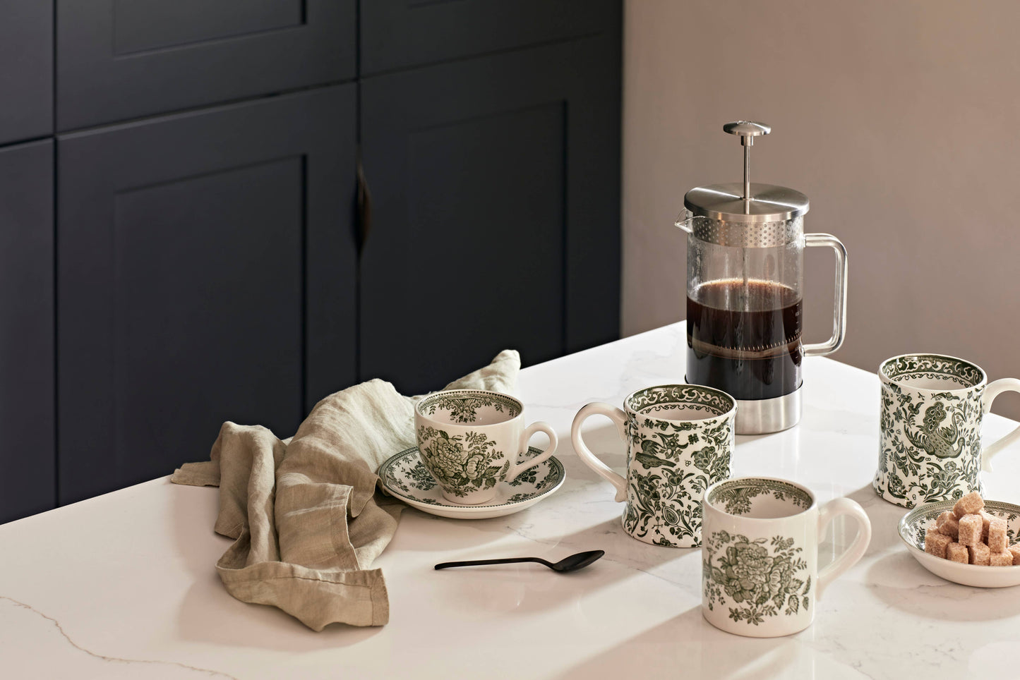 Green Asiatic Pheasants Espresso Saucer