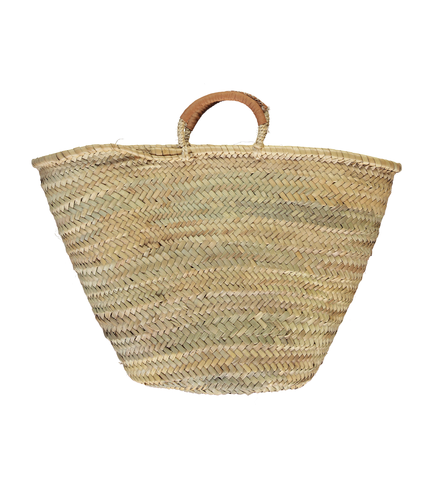 Trendy straw bags , straw beach bag, Leather handle