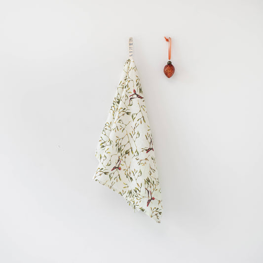 Mistletoe Linen Kitchen Towel