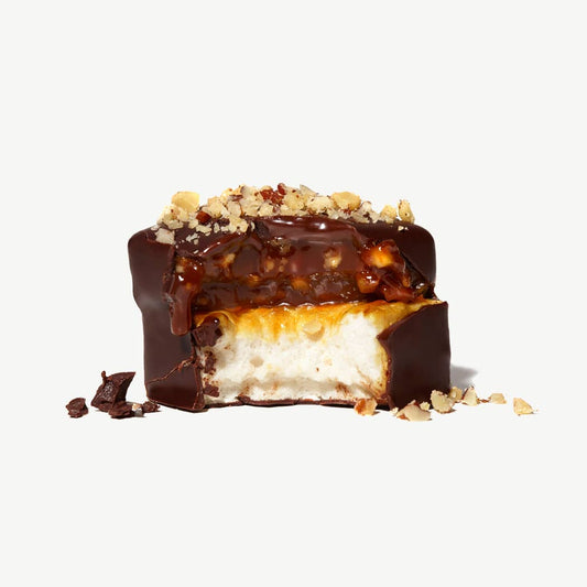 Dark Chocolate Covered Marshmallows w/ Caramel & Nuts