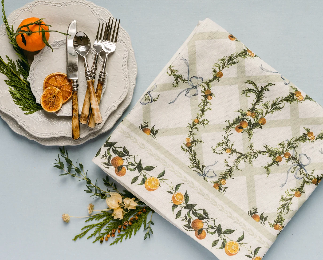 Clémentine Trellis Table Linen