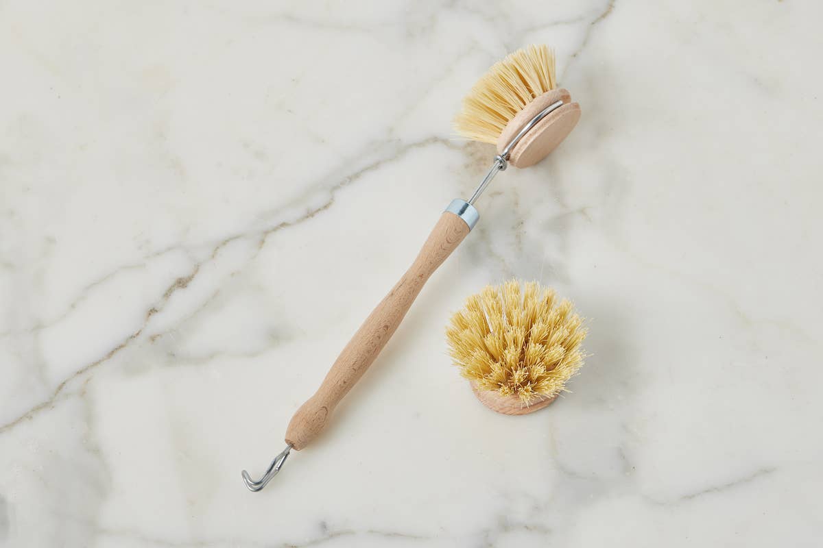 Wood-Handled Dish Brush