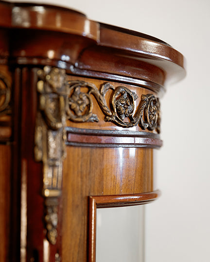 French Curved Front China Cabinet