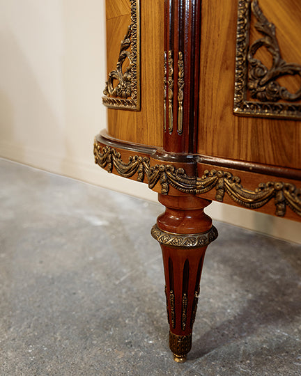 French Curved Front China Cabinet