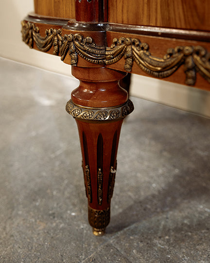 French Curved Front China Cabinet