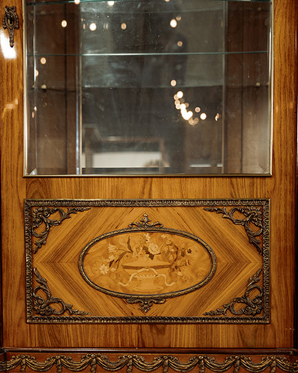 French Curved Front China Cabinet