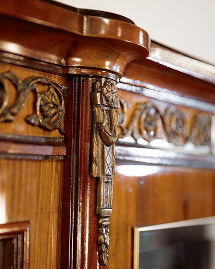 French Curved Front China Cabinet