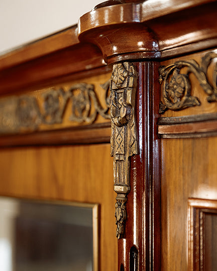 French Curved Front China Cabinet