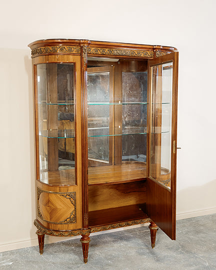 French Curved Front China Cabinet