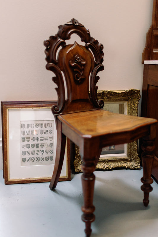 2 Matching Hall Chairs