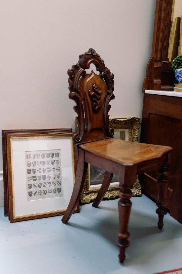 2 Matching Hall Chairs
