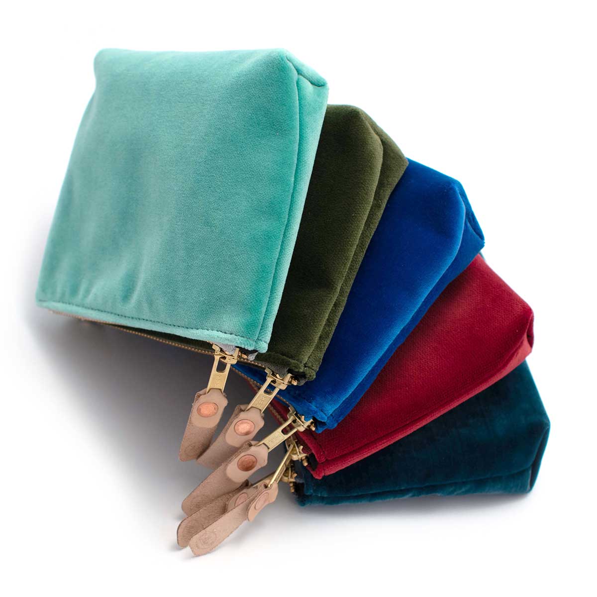 Velvet Jewel Pouch- Olive