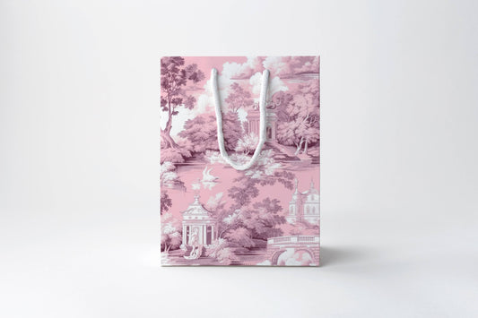 Pink Toile Gift Bag