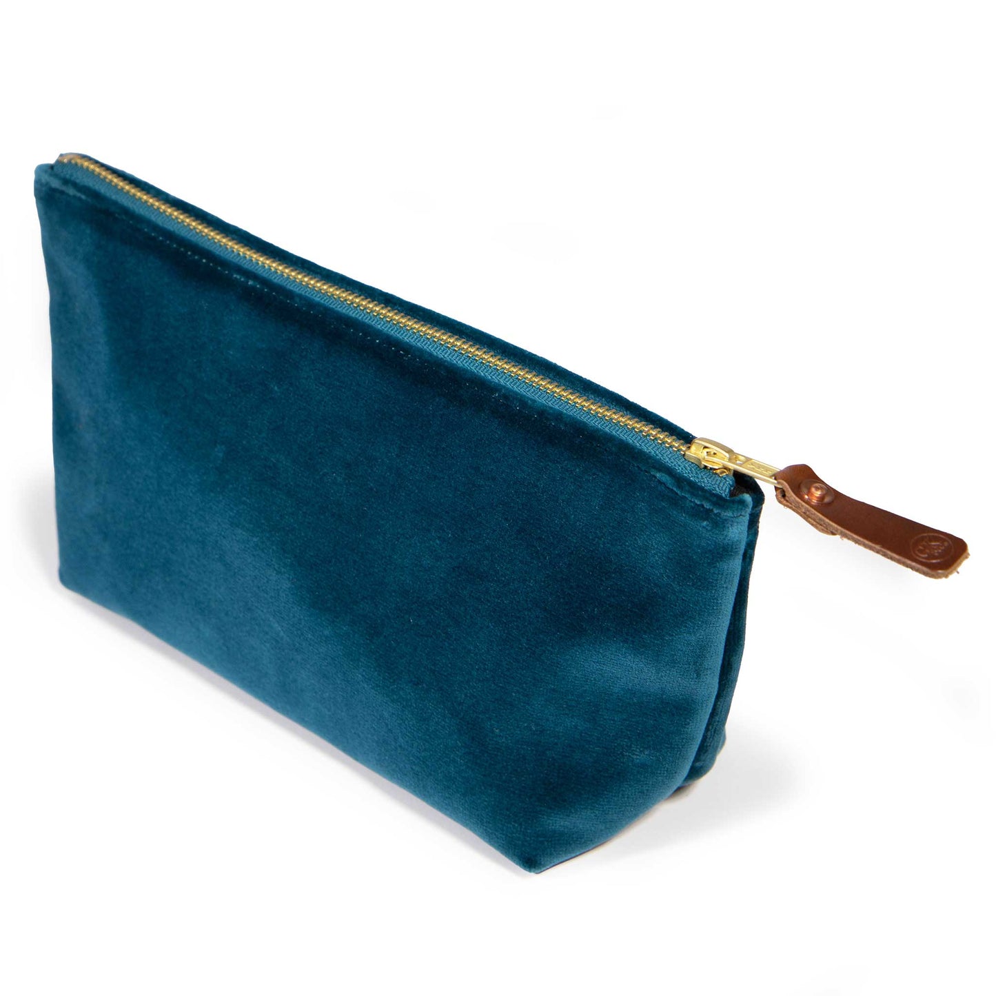 Velvet Travel Clutch-Peacock