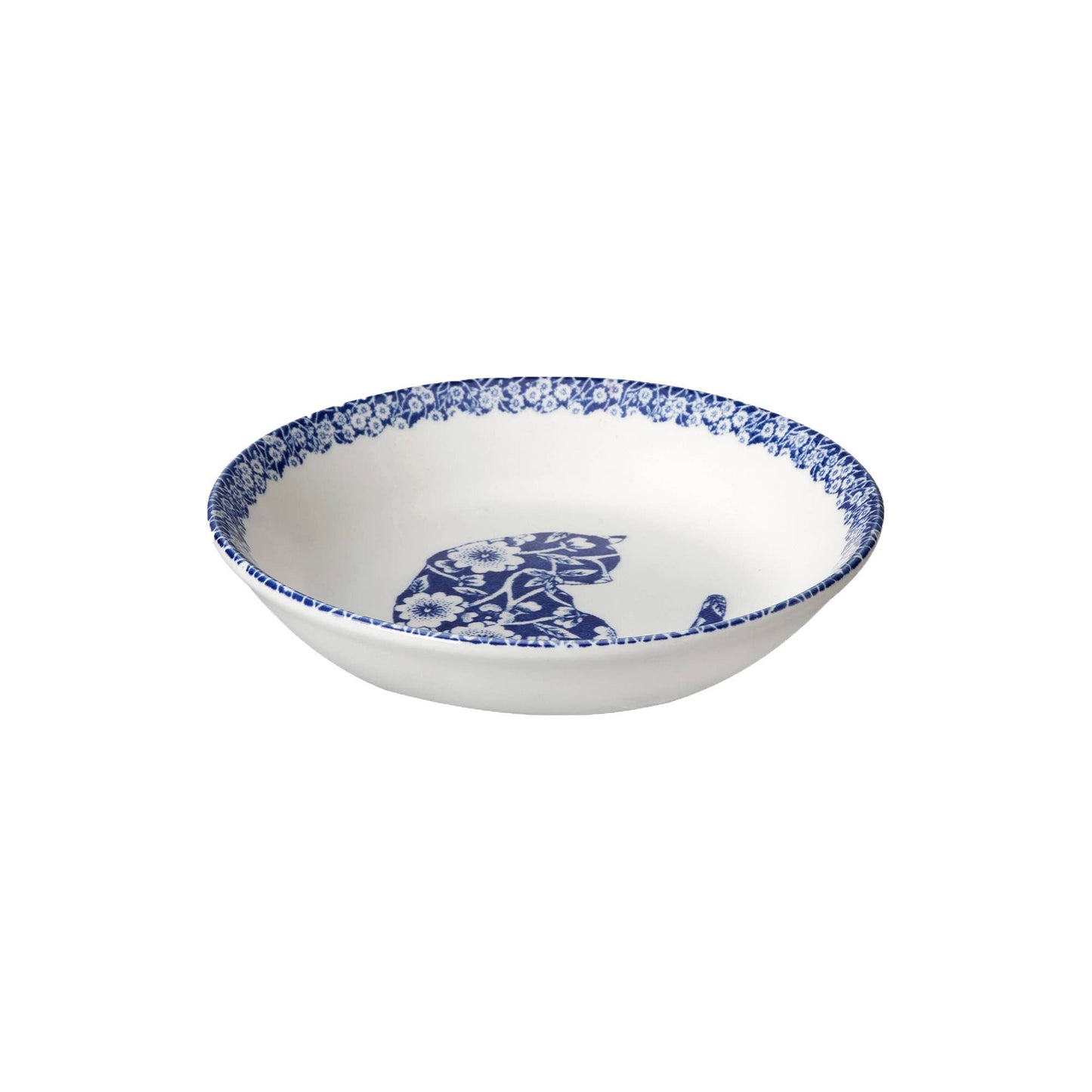 Blue Calico Cat Butter Pat