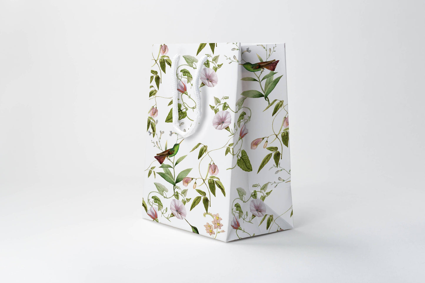 White Chinoiserie Bird Gift Bag