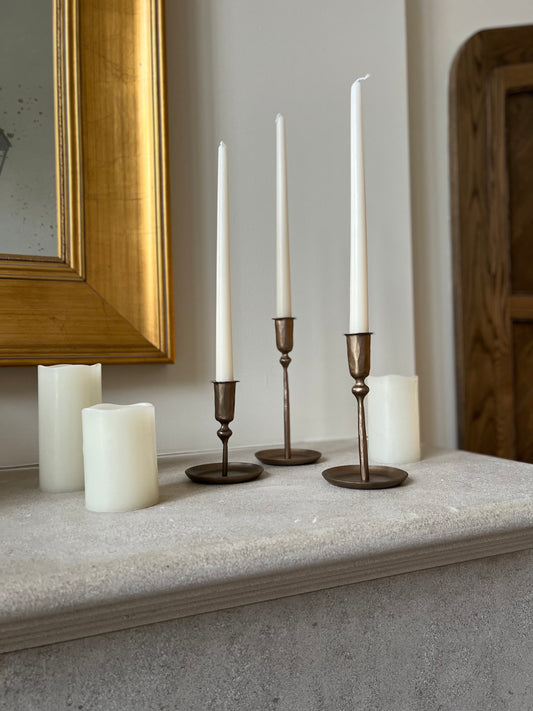 Brass Candlesticks: Matte Finish