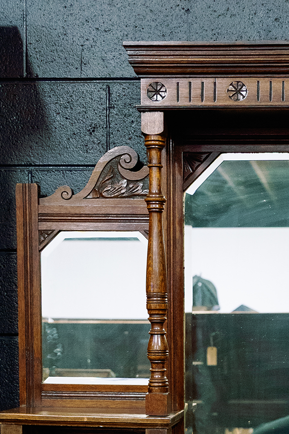 Victorian Carved Walnut Mirror Backed Sideboard