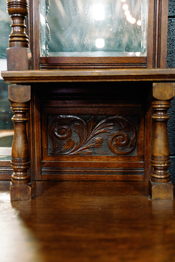 Victorian Carved Walnut Mirror Backed Sideboard