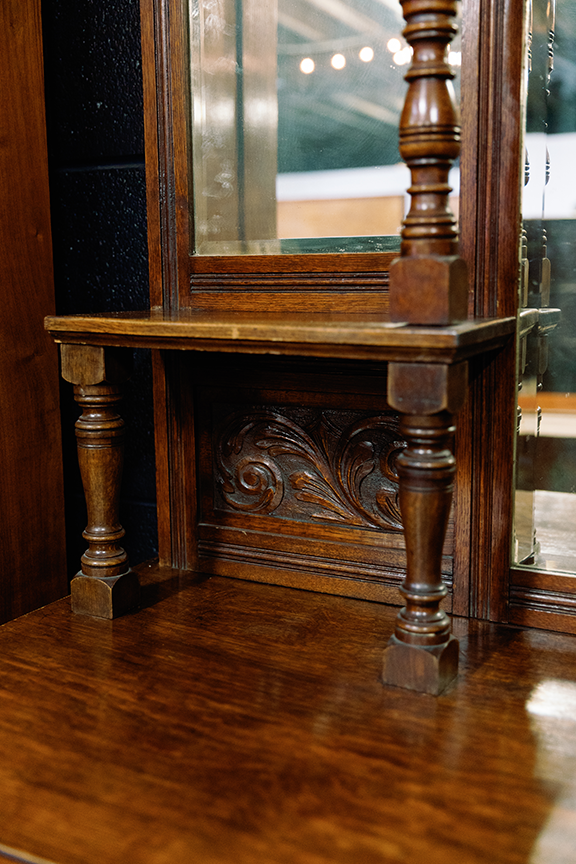 Victorian Carved Walnut Mirror Backed Sideboard