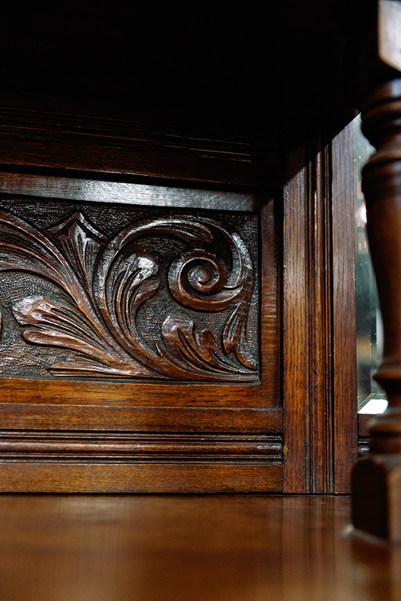 Victorian Carved Walnut Mirror Backed Sideboard
