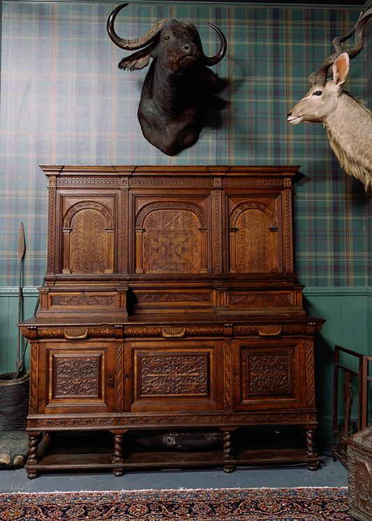 Jacobean Sideboard with backboard