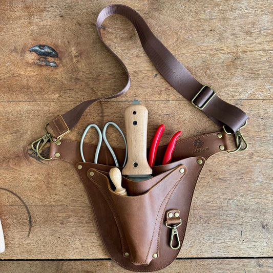 Leather Garden Tool Belt & Holder